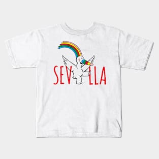 Sevilla retro retro expo 92 Seville Spain travel travelling tourism Expo 92 Kids T-Shirt